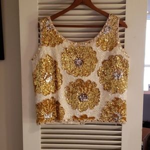 Vintage Sequin Top - Perfect for holiday parties